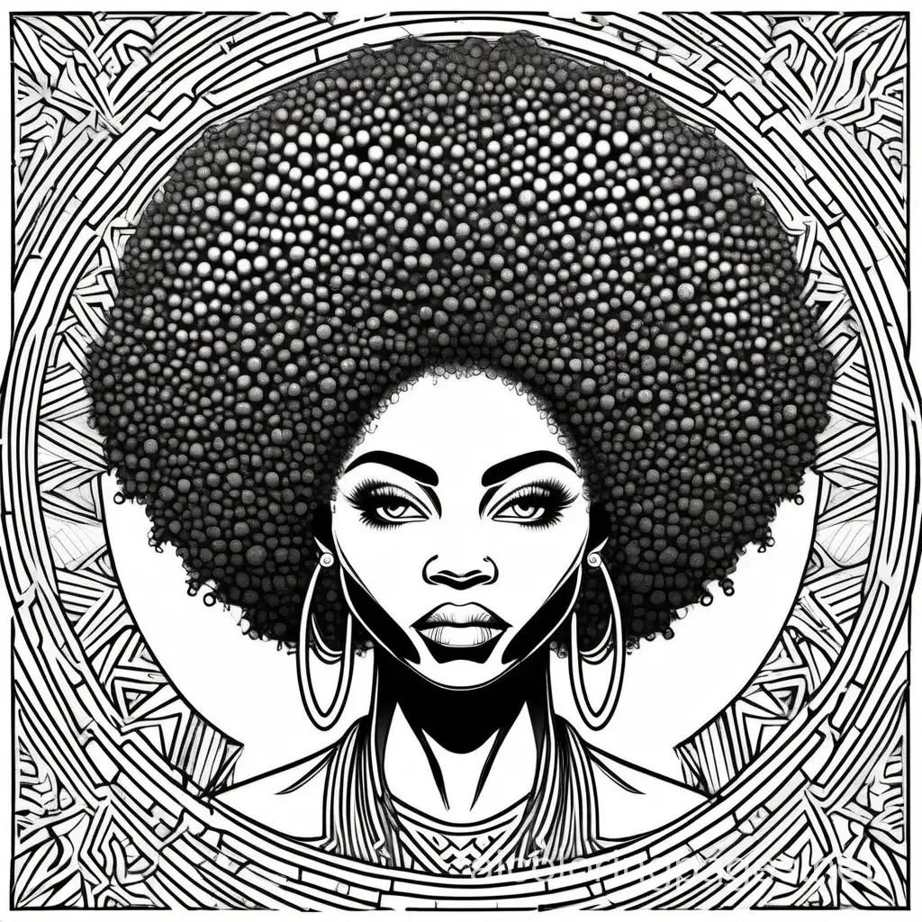 Intricate-Afro-Centric-Coloring-Page-for-Kids-Geometric-Patterns-and-Bold-Afro