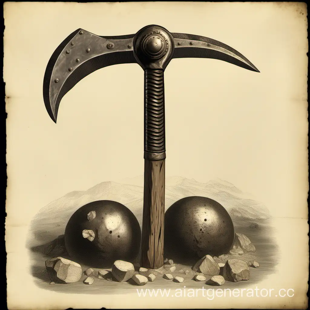 Rugged-Miners-Pickaxe-with-Bulls-Testicles-Detailed-Metalwork