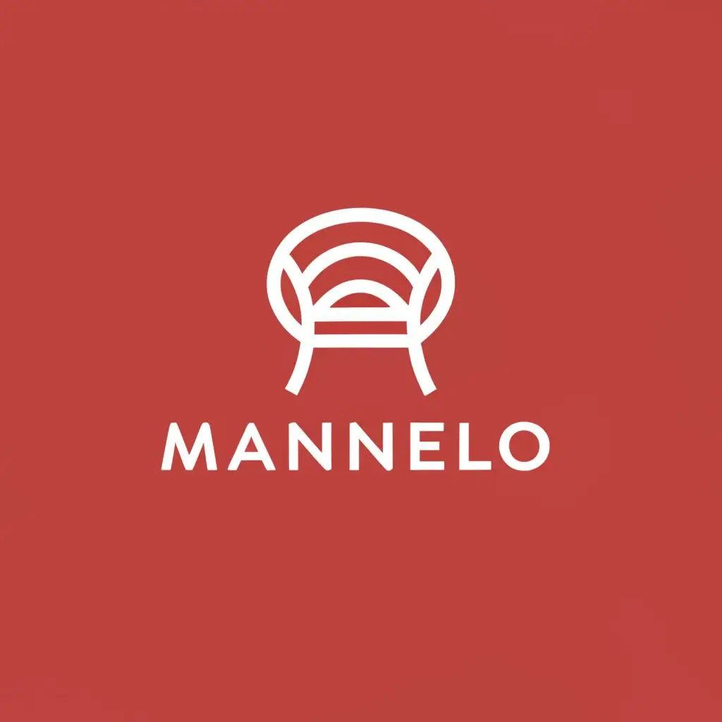 a logo design,with the text "Mandelo", main symbol:minimalist logo, chair shop,Minimalistic,clear background