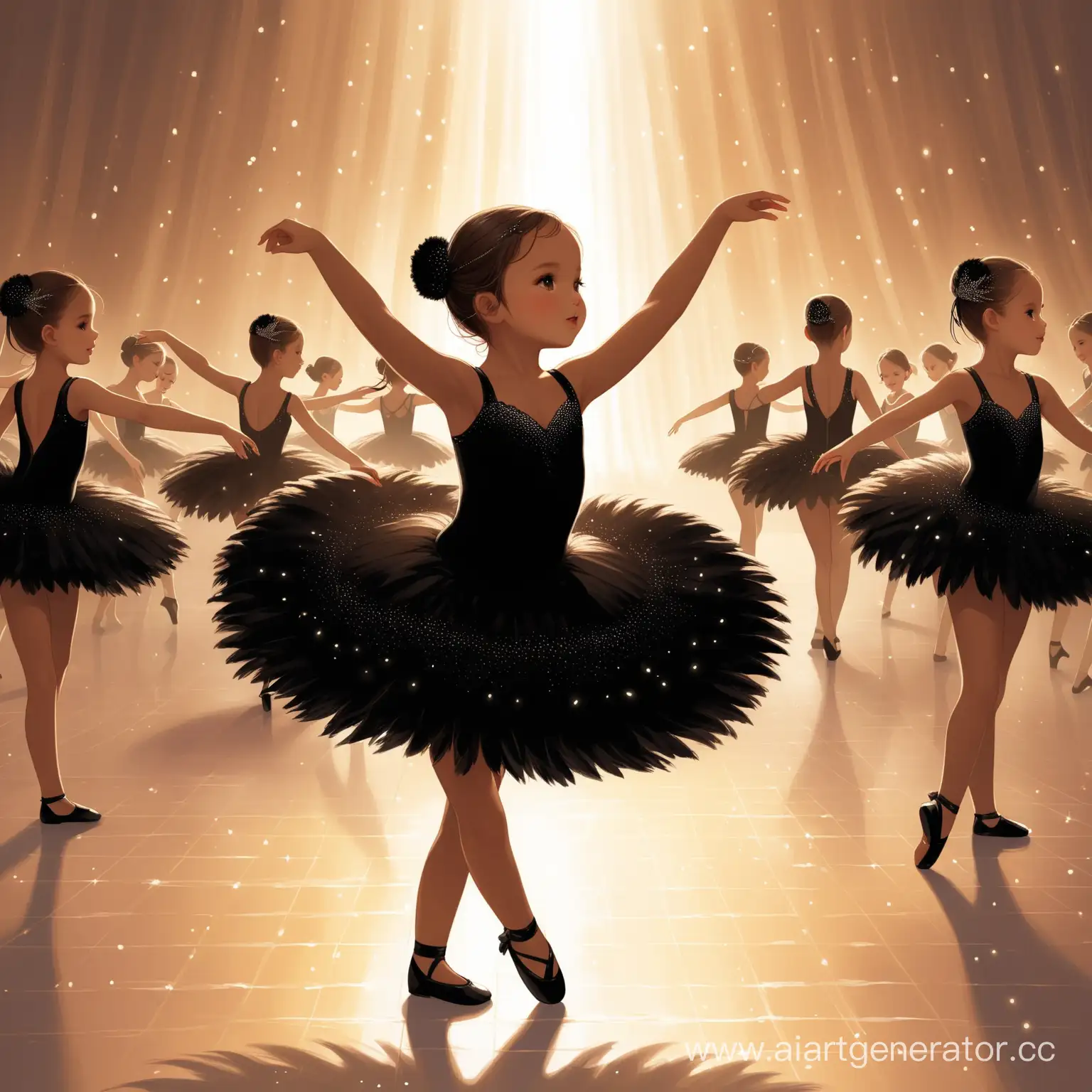 Graceful-Black-Swan-Dance-by-Young-Girl