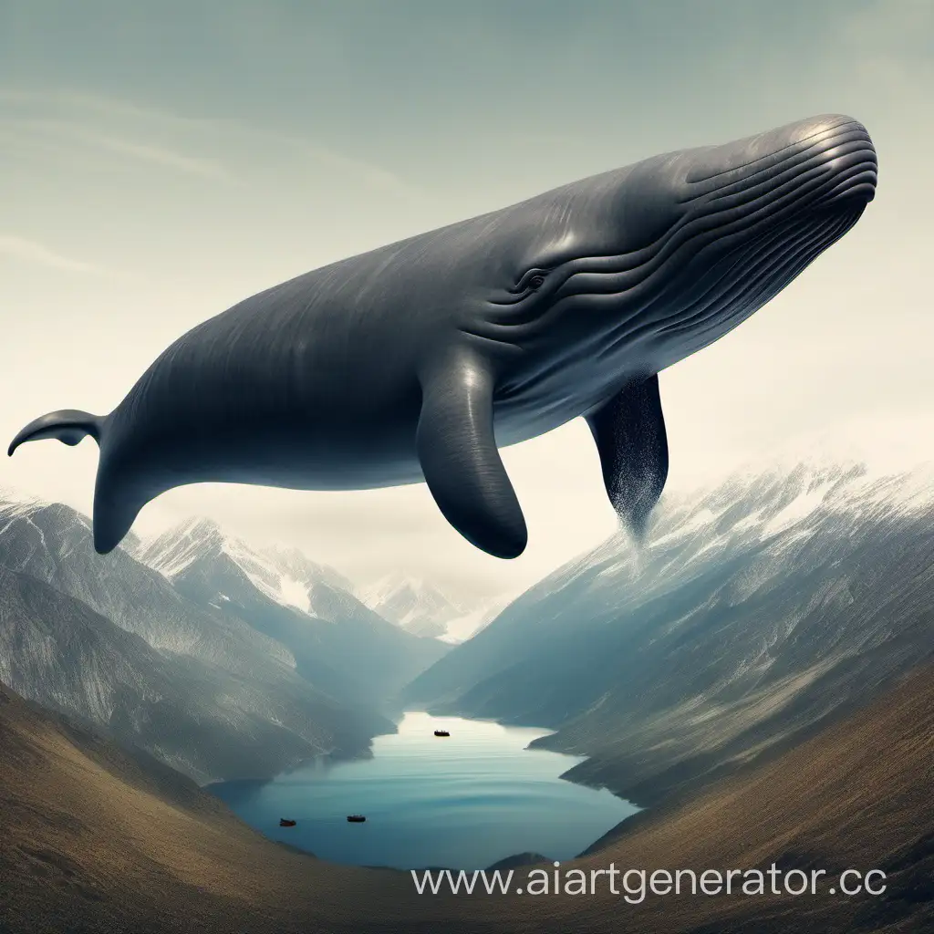 Majestic-Sperm-Whale-Journeying-Through-Mountainous-Landscapes