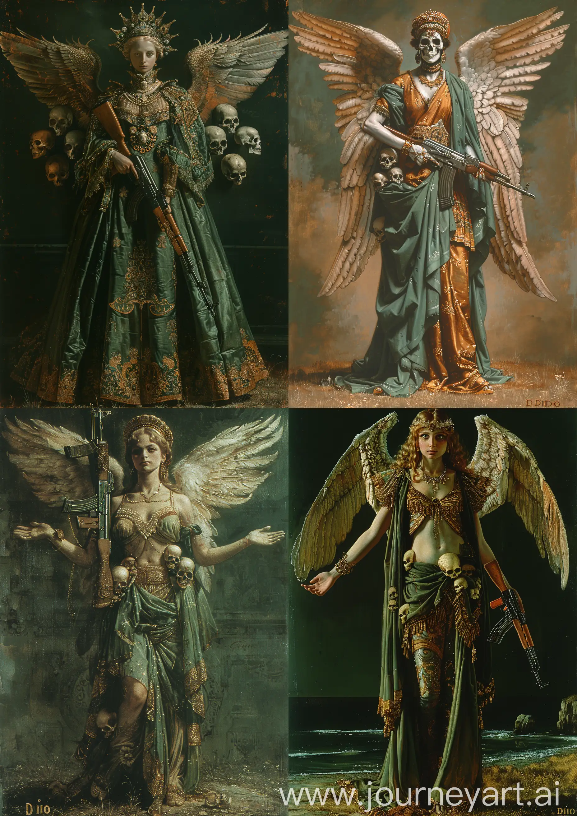 DIDO-Angelic-Warrior-Queen-with-Kalashnikov-in-Ornate-Gold-and-Silk-Robes