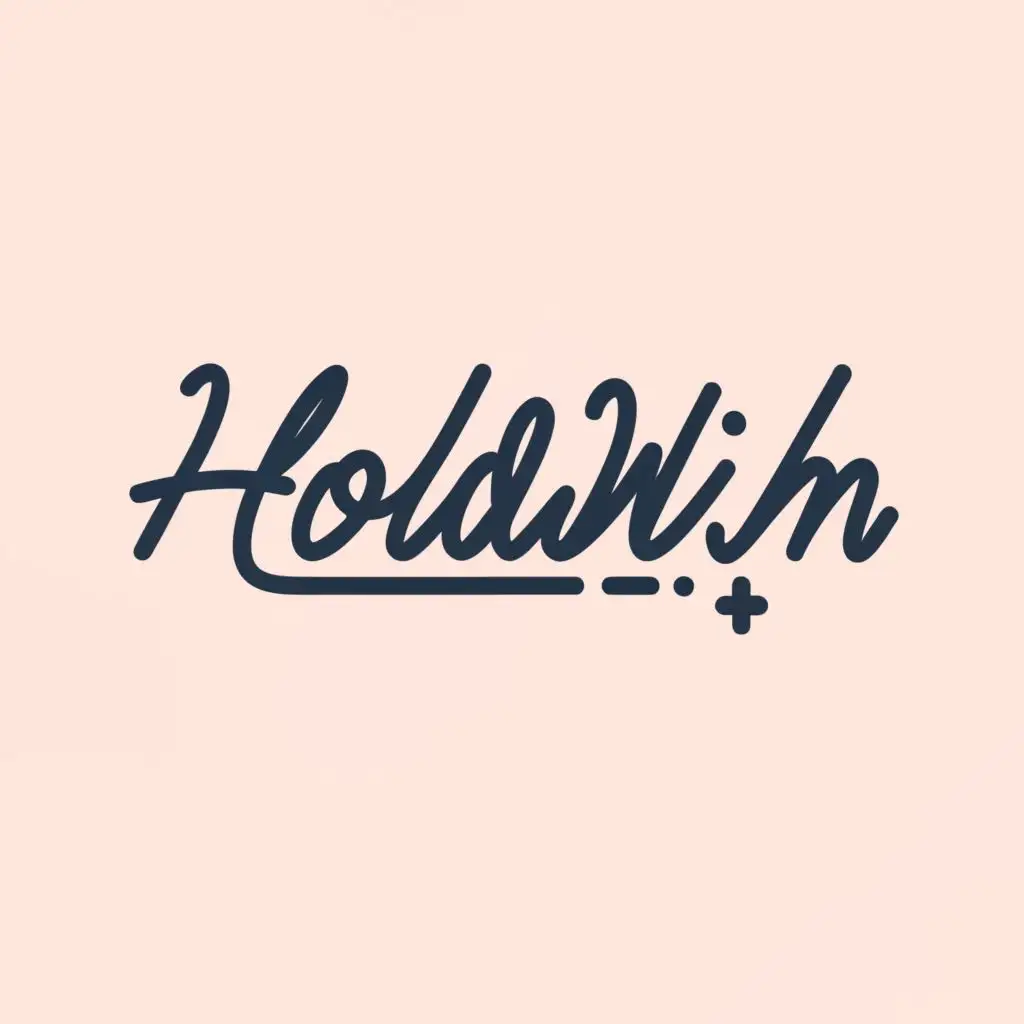 logo, HoldWish, with the text "HoldWish", typography, be used in Technology industry