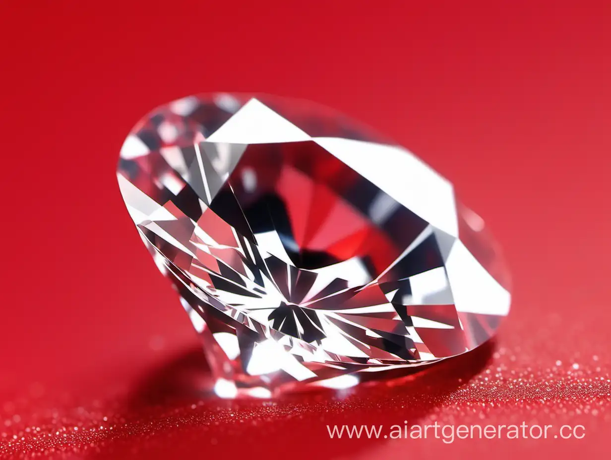 Sparkling-Cubic-Zirconia-Gems-on-Vibrant-Red-Background