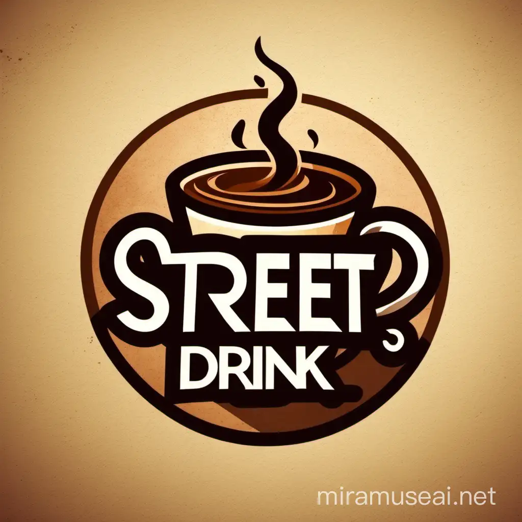 I want a logo with the name "Street Drink" based on the theme of coffee