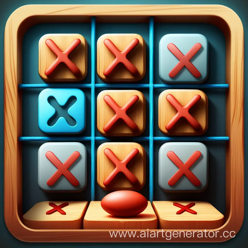 Interactive-TicTacToe-Game-Icon-for-Engaging-Play