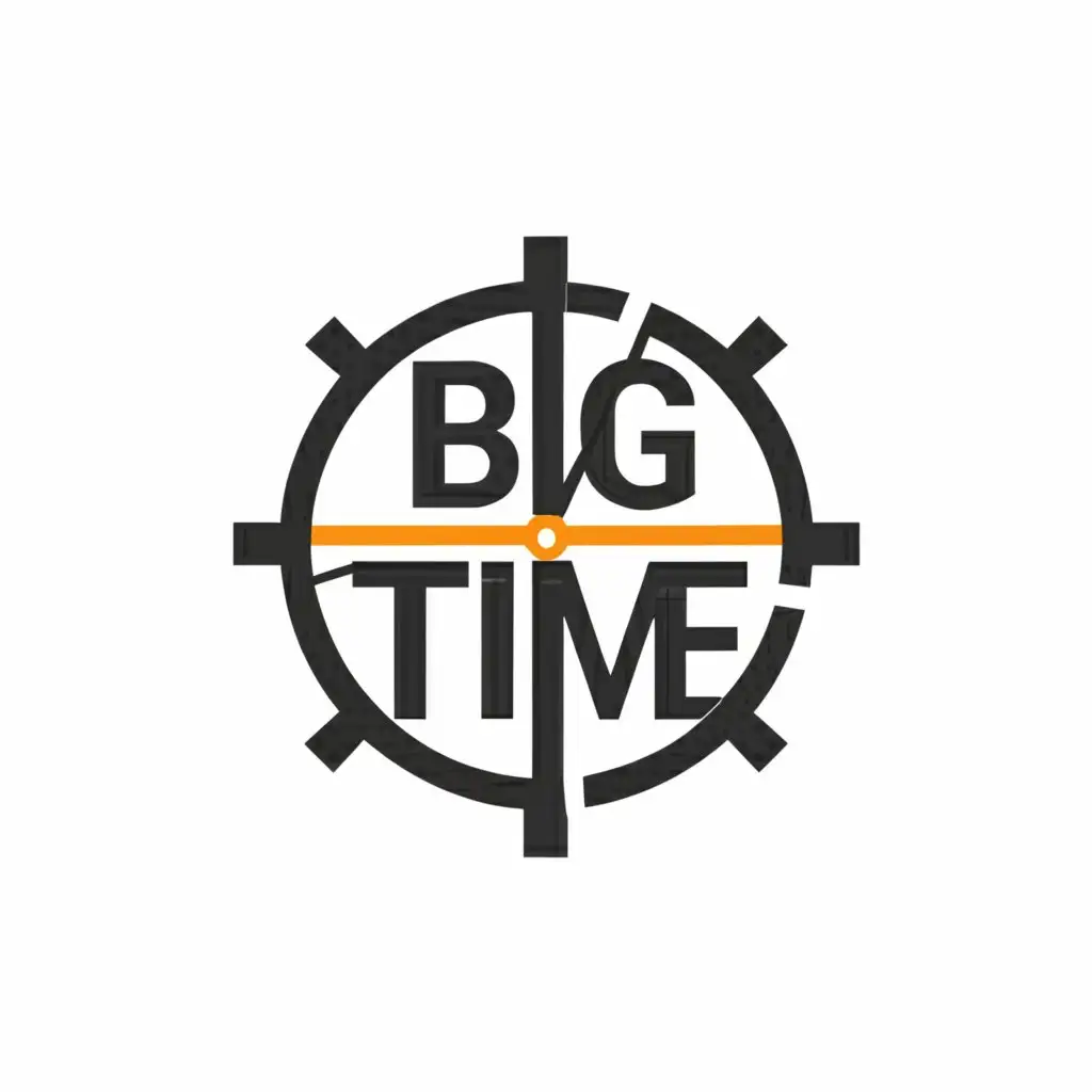 a logo design,with the text "Big Time", main symbol:Tough,Minimalistic,clear background