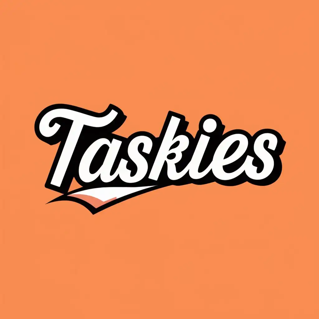 LOGO-Design-for-Taskies-Creative-Home-Chores-Emblem-with-Striking-Typography