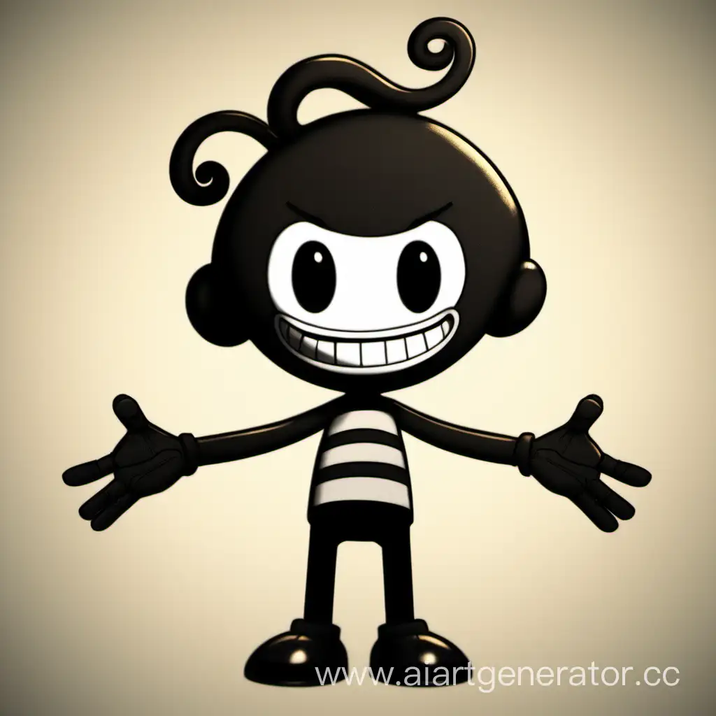 Bendy-from-Bendy-and-the-Dark-Revival-Standing-in-TPose-Digital-Artwork