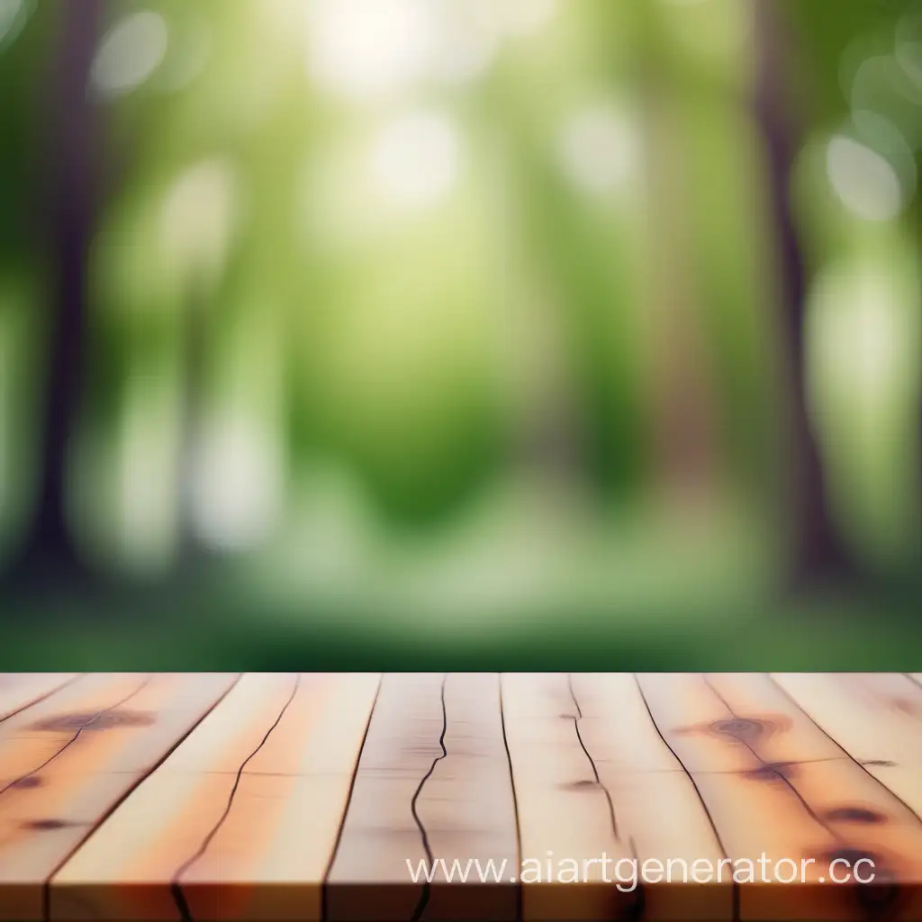 natural background table with blur