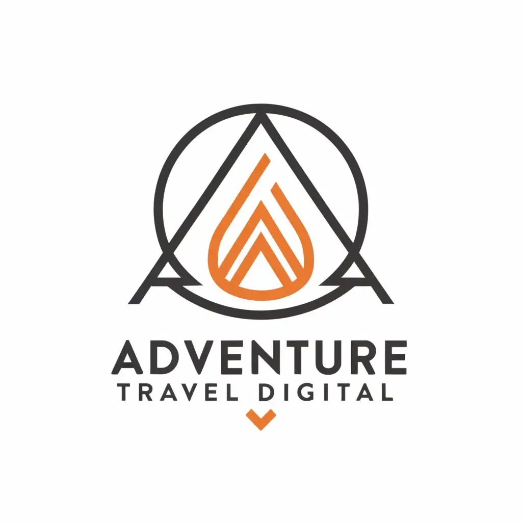 a logo design,with the text "Adventure Travel Digital", main symbol:campfire,Moderate,be used in Travel industry,clear background
