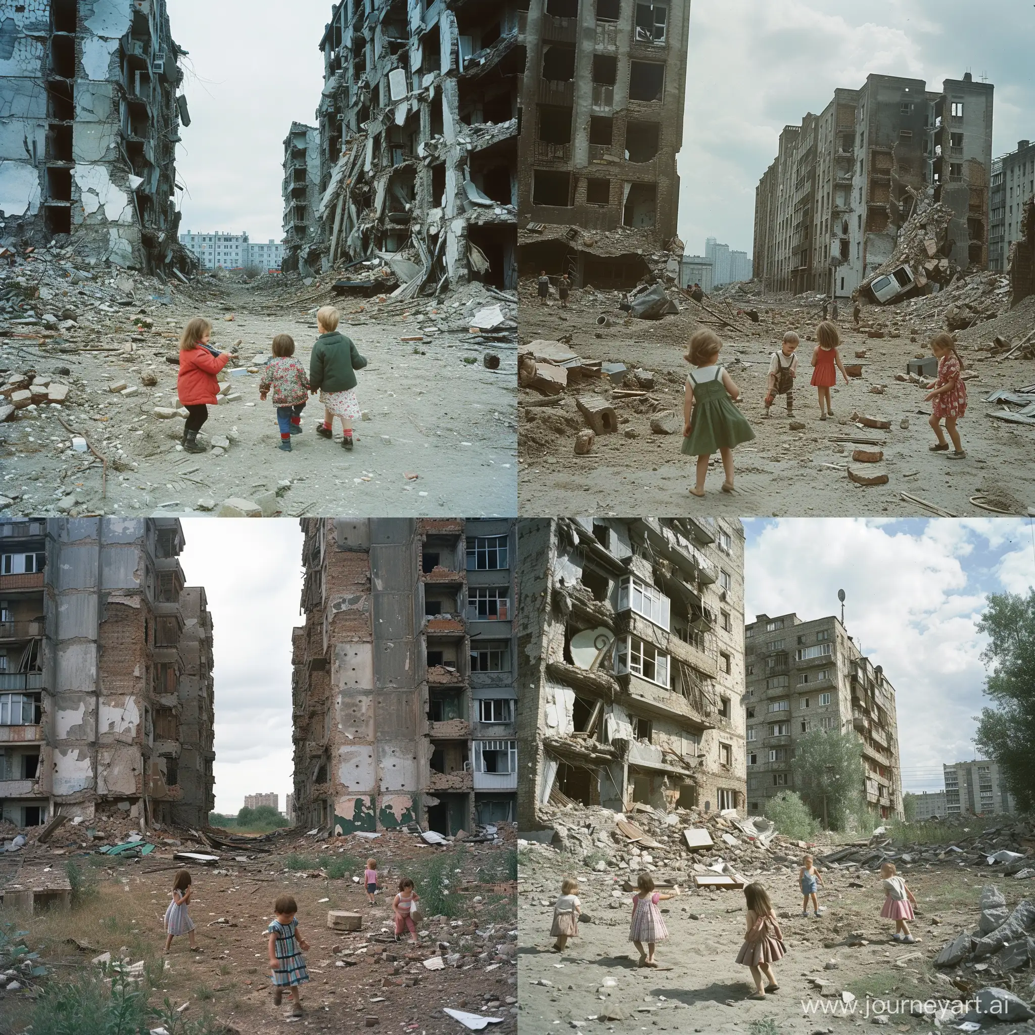 Soviet-Era-Children-Playing-in-Wrecked-Buildings-1980s-Style