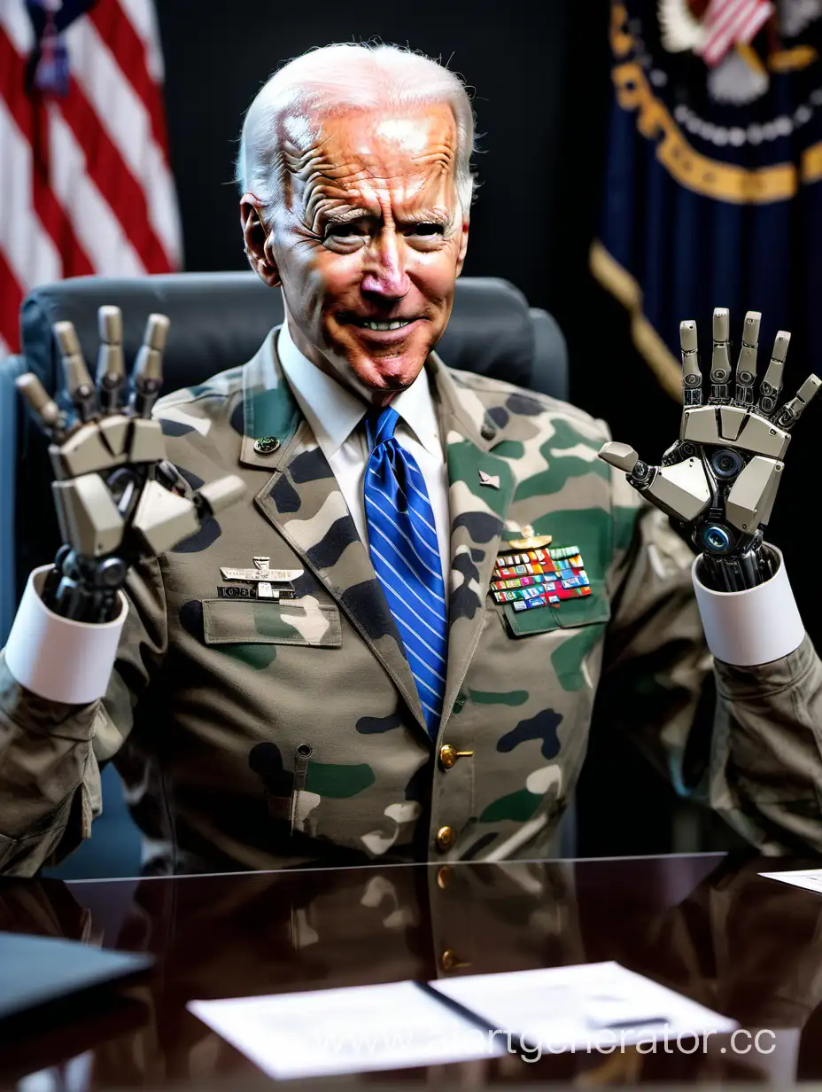 Aging-President-Biden-RobotHumanoid-in-Military-Bunker-Meeting