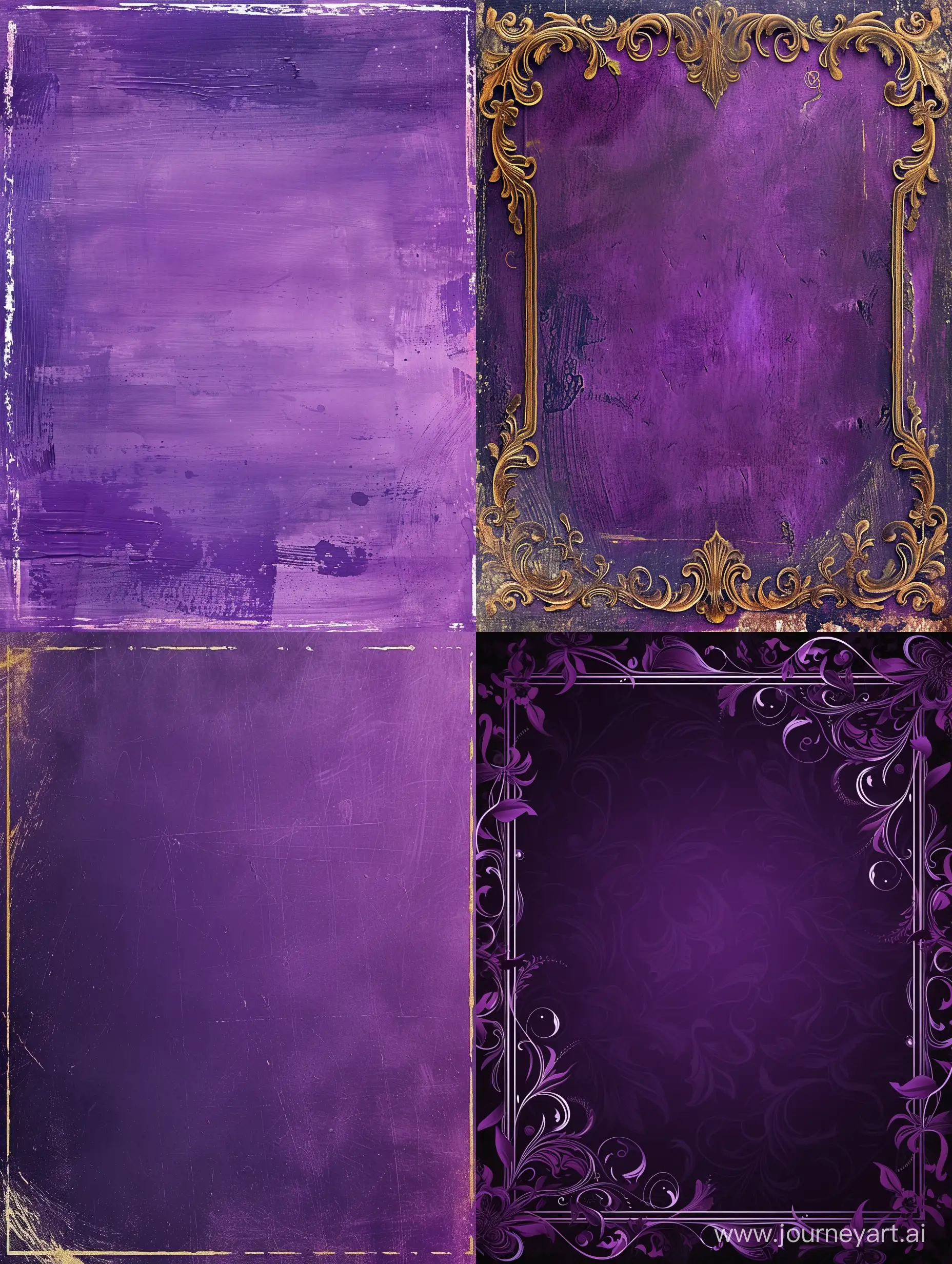 Vibrant-Purple-Canvas-for-Artistic-Label-with-Elegant-Border