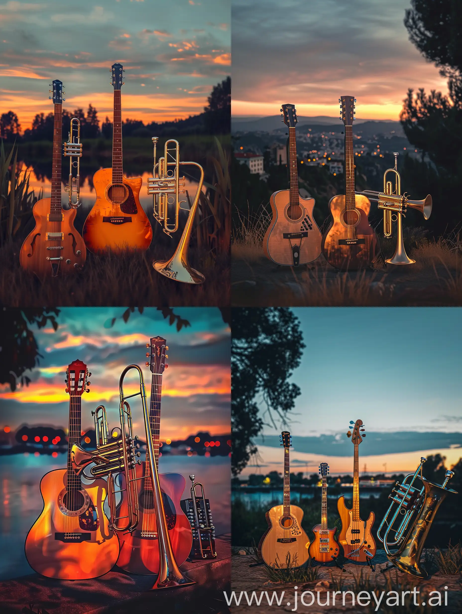 Musical-Instruments-Ensemble-at-Summer-Evening-Concert-Poster