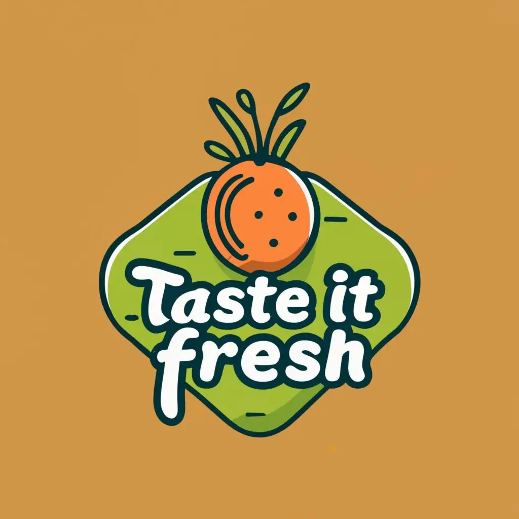 logo, an vegetable, with the text "Taste it fresh", typography, be used in Restaurant industry