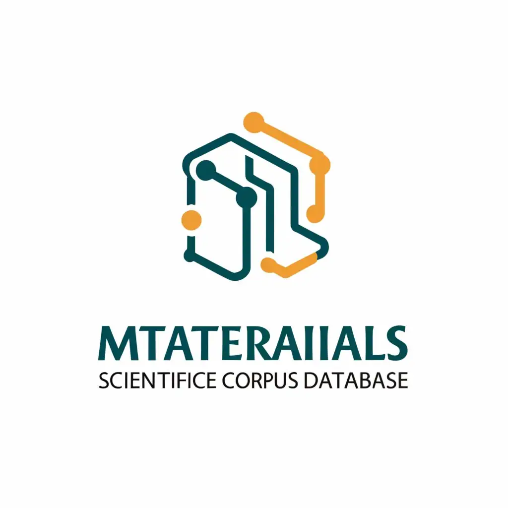 a logo design,with the text "materials scientific corpus databse", main symbol:corpus,Moderate,clear background