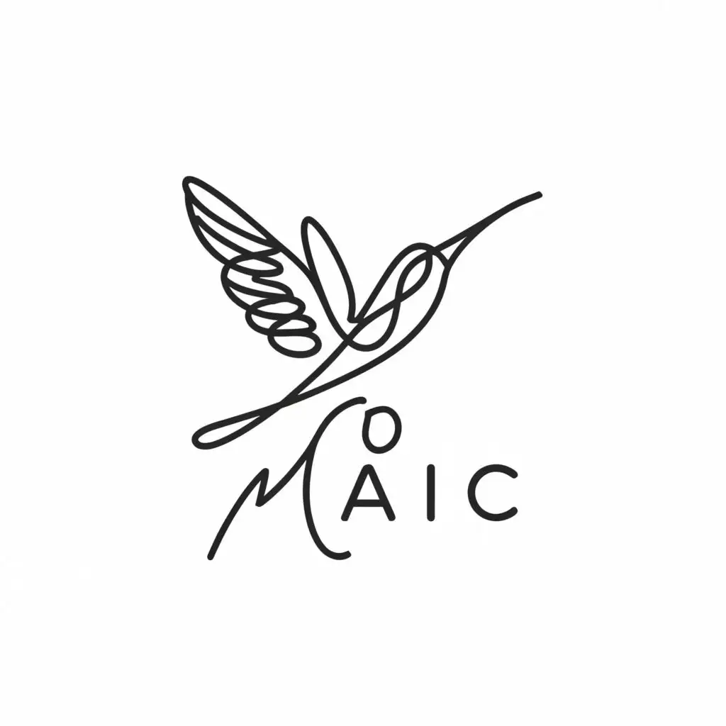 LOGO-Design-For-Maic-Elegant-Hummingbird-Sketch-with-Typography-for-Events-Industry