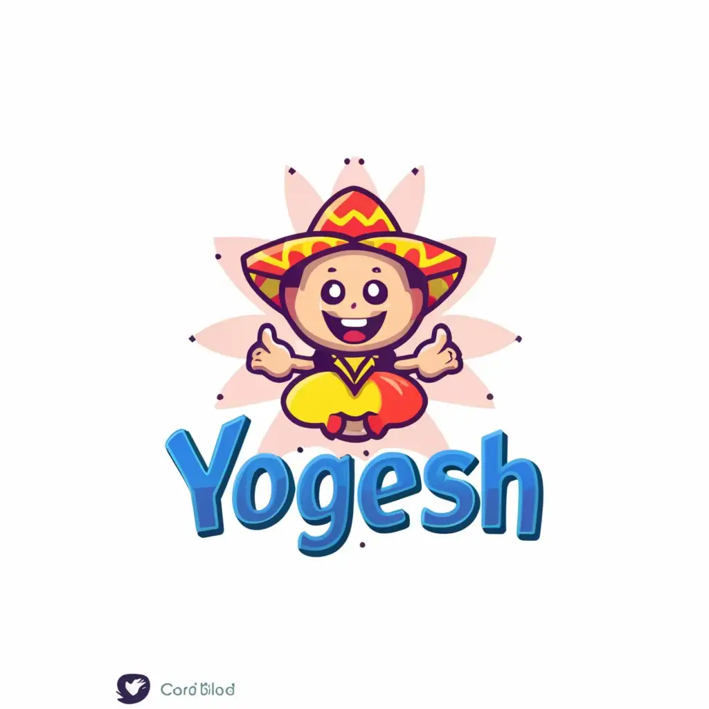 a logo design,with the text "Yogesh", main symbol:Cartoons,Moderate,clear background