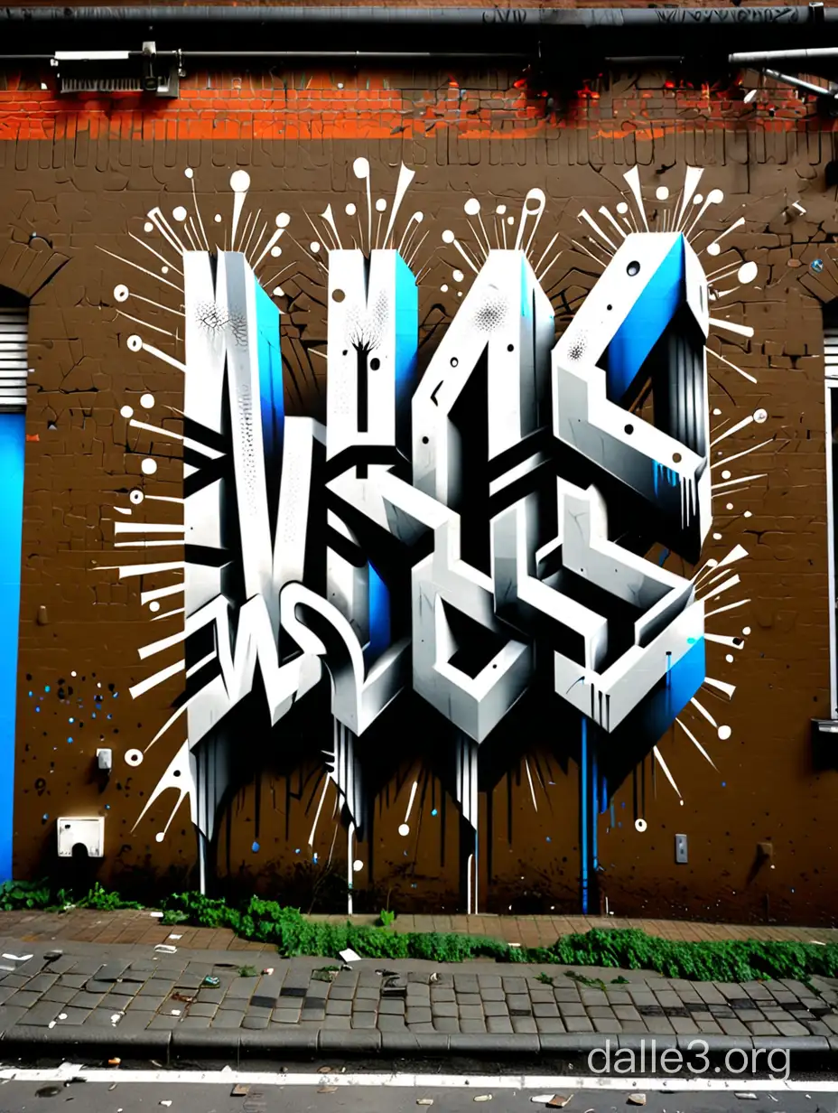 Street art using letters "WCS"