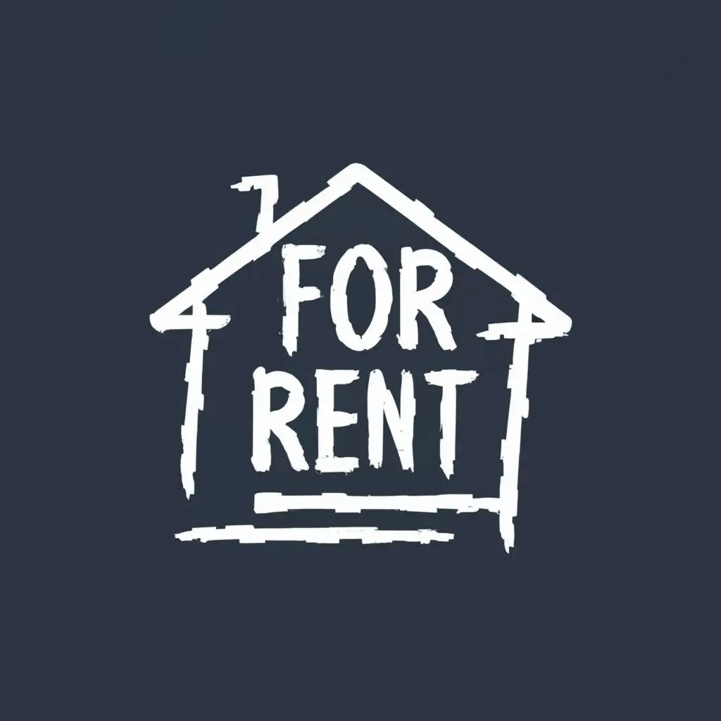 logo, For Rent, with the text "For Rent", typography, be used in Religious industry