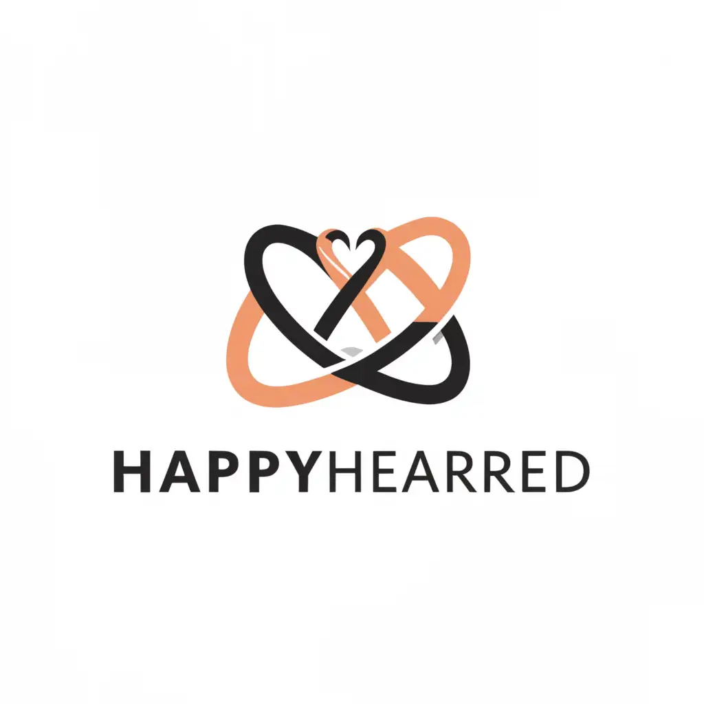 LOGO-Design-For-HappyHearted-Minimalistic-Online-E2E-Wedding-Planner-Emblem