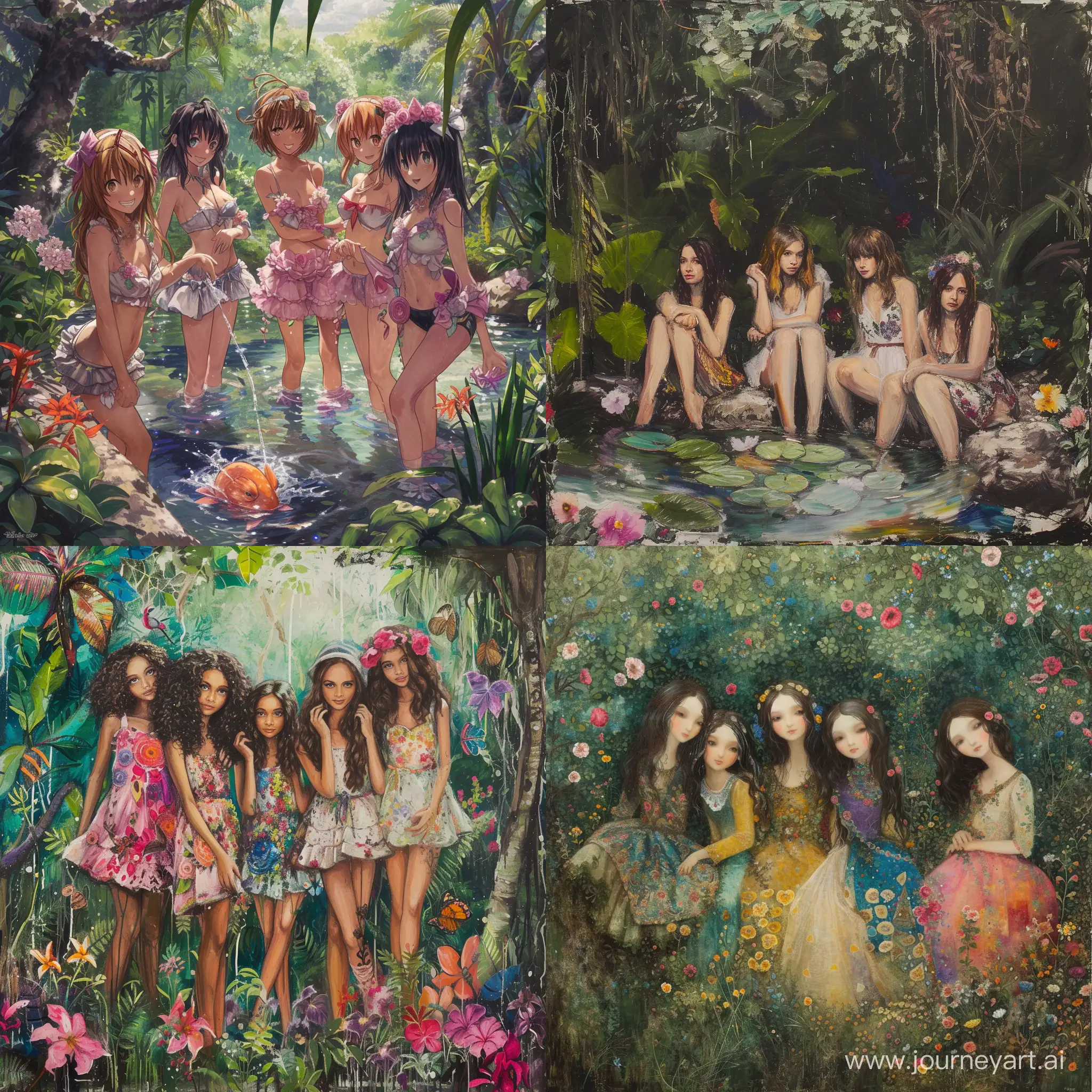 Райский сад с пятью девушками
