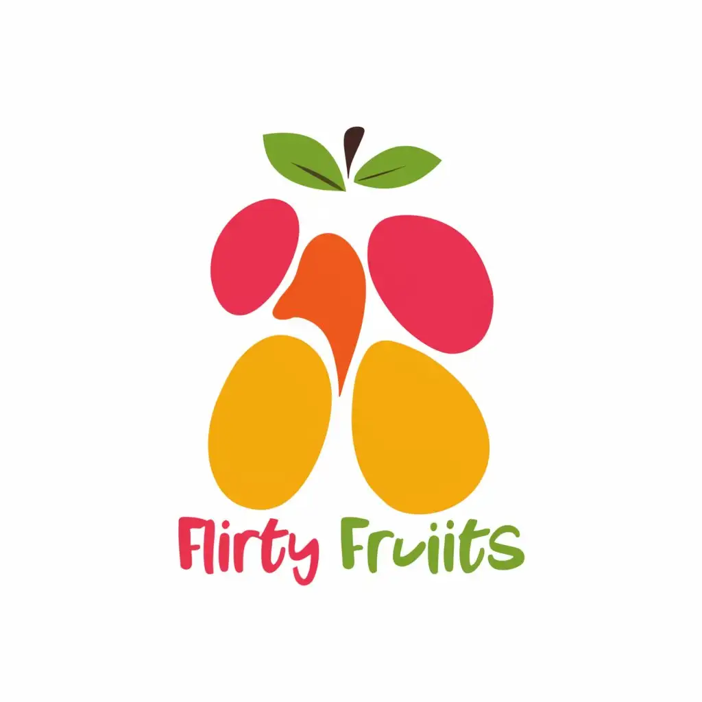 a logo design,with the text "Flirty fruits", main symbol:FF,Moderate,be used in Restaurant industry,clear background