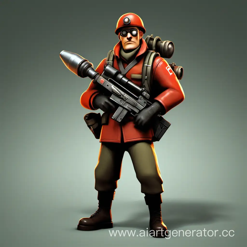 Russian-Soldier-Unleashes-Rocket-Launcher-in-MGE-Soldier-Team-Fortress-2