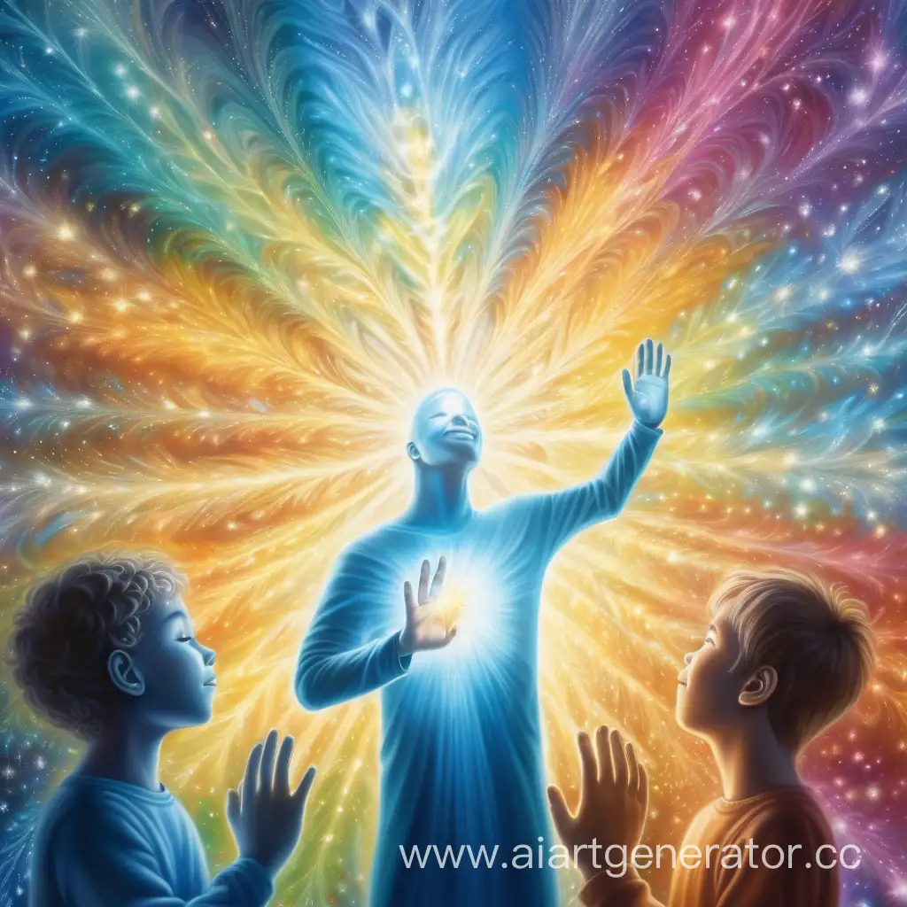 Свет внутри каждого человека, олицетворяющий собою частичку вселенского добра, дающий всем надежду на счастливое светлое мирное будущее