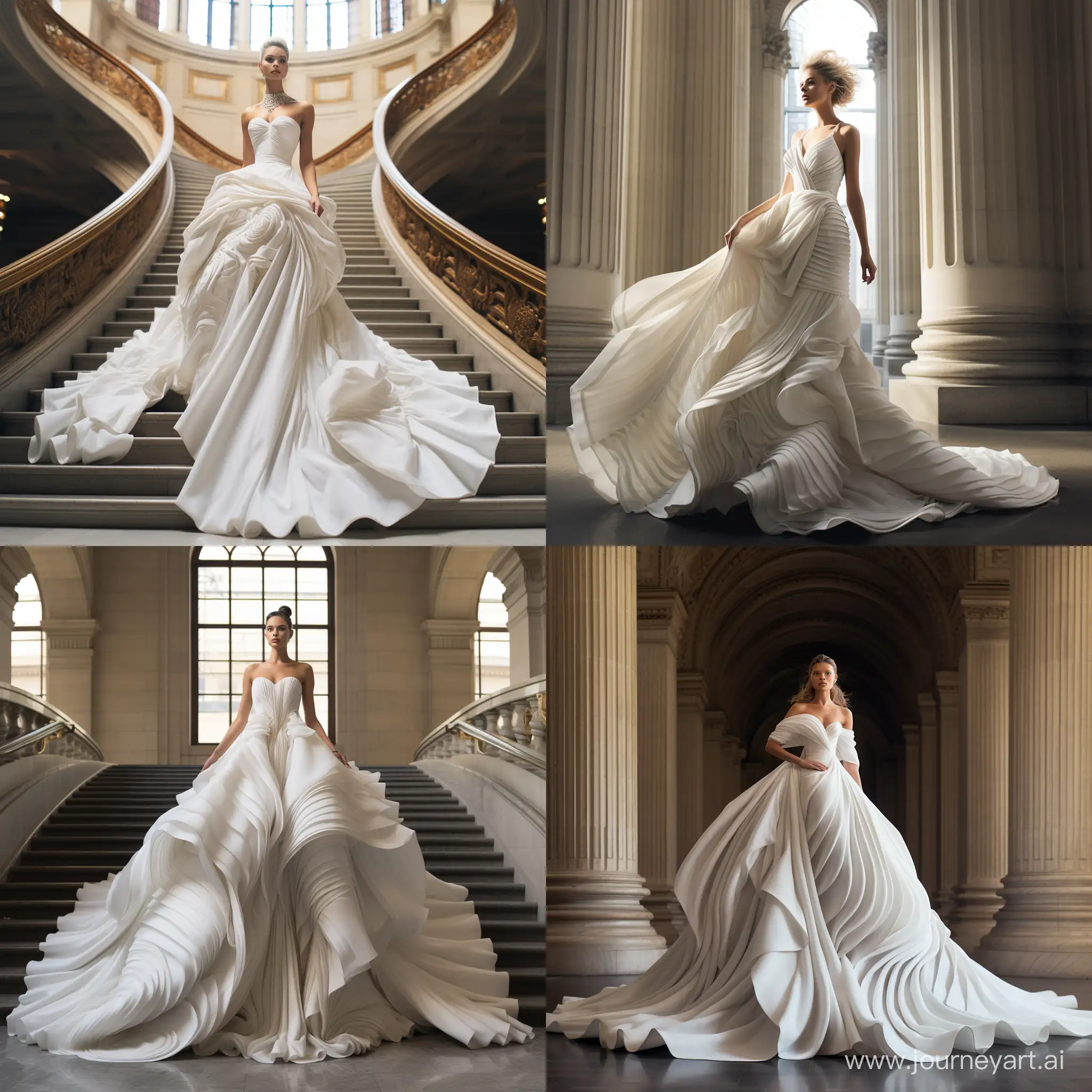 intersection of fashion and architecture in wedding glamour growns