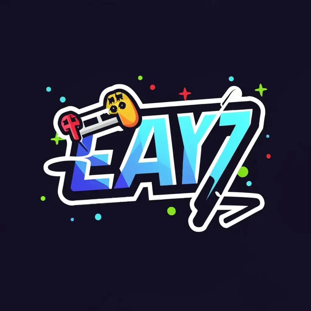 logo, Gamerz, with the text "EAY", typography, be used in Entertainment industry