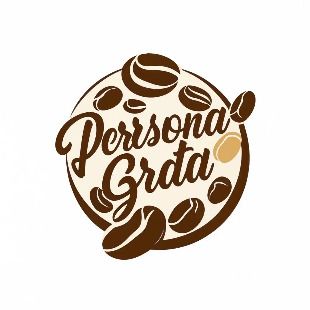 logo, coffee bean, with the text "Persona Grata", typography, be used in Restaurant industry