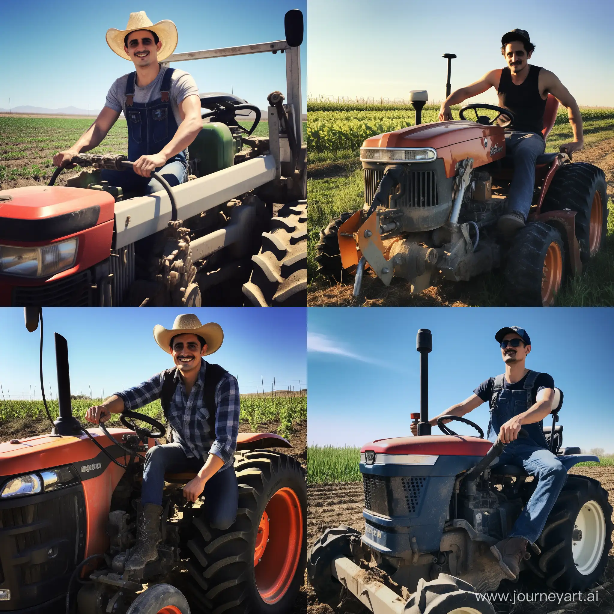 Country-Music-Star-Brad-Paisley-Poses-with-Impressive-6ft-Tractor-Tiller-on-Chest