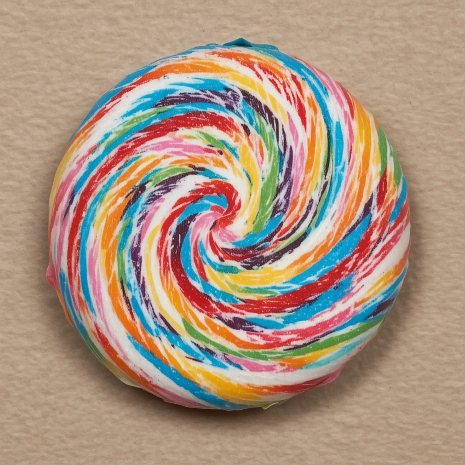Colorful Swirl Candy on Vibrant Background