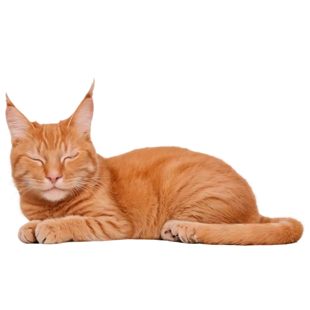 Sleeping-Red-Cat-PNG-Tranquility-Captured-in-HighQuality-Digital-Art