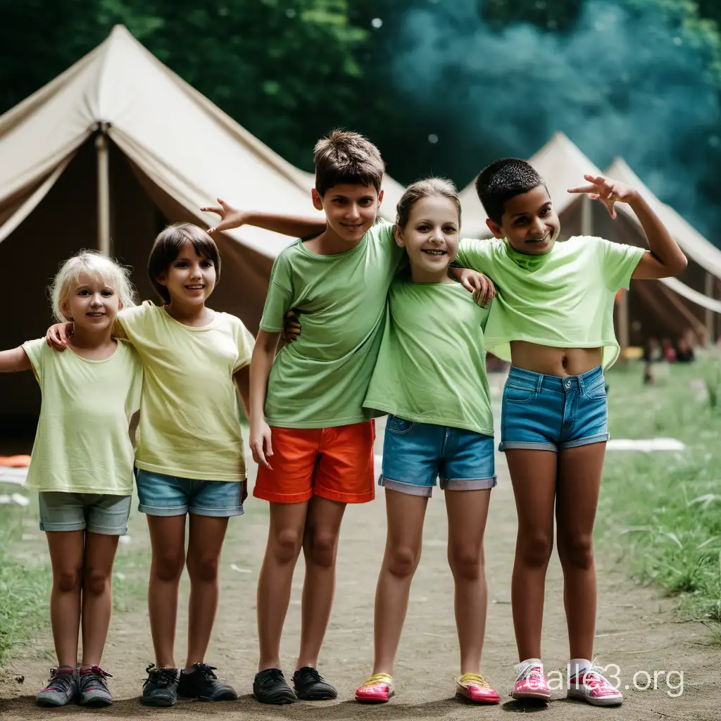 children in a summer camp