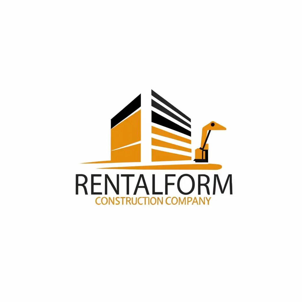 logo, Rentalform, with the text "Rentalform Construction Company", typography, be used in Construction industry