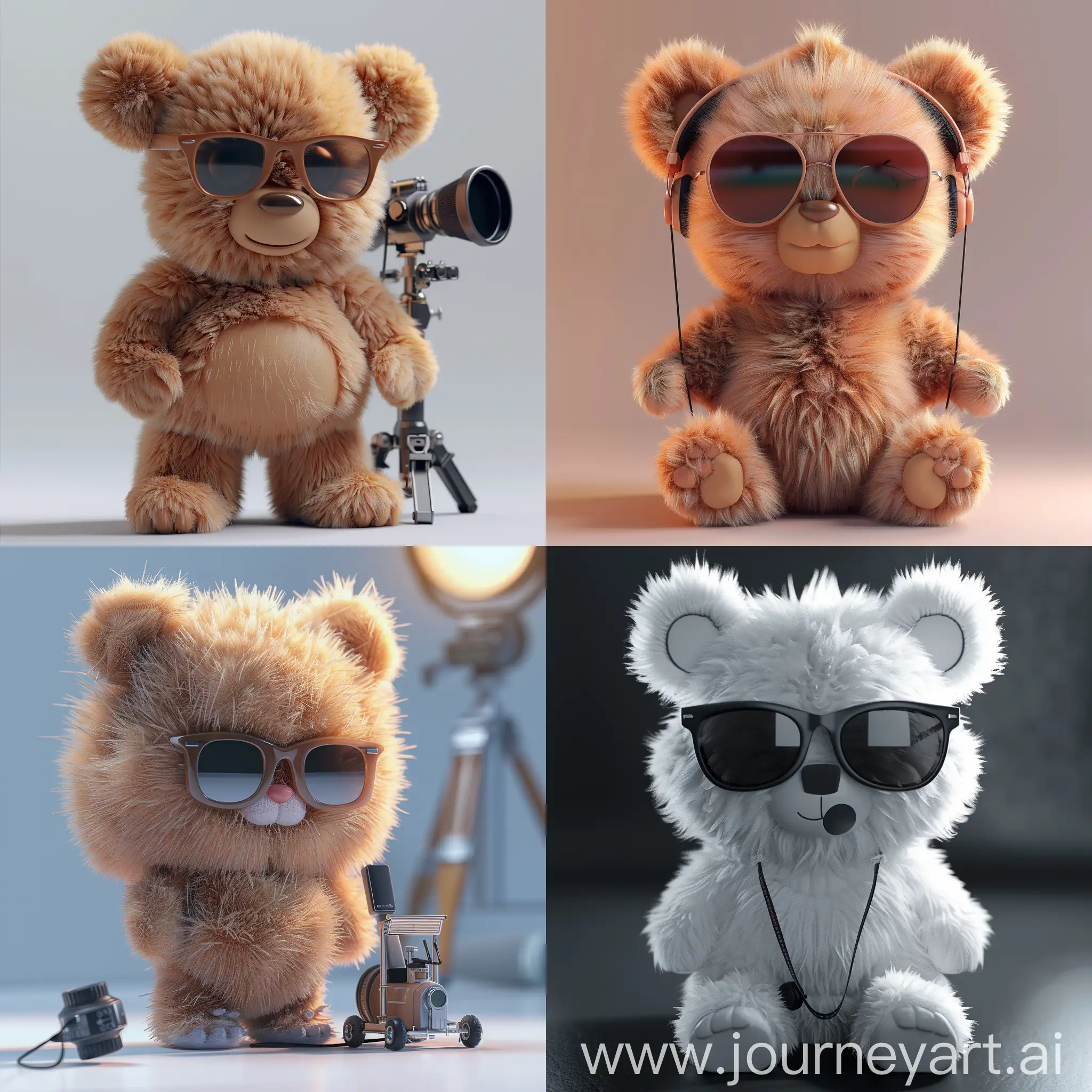 Trendy-3D-Cute-Bear-with-Sunglasses-HighEnd-Realistic-Fluffy-Art