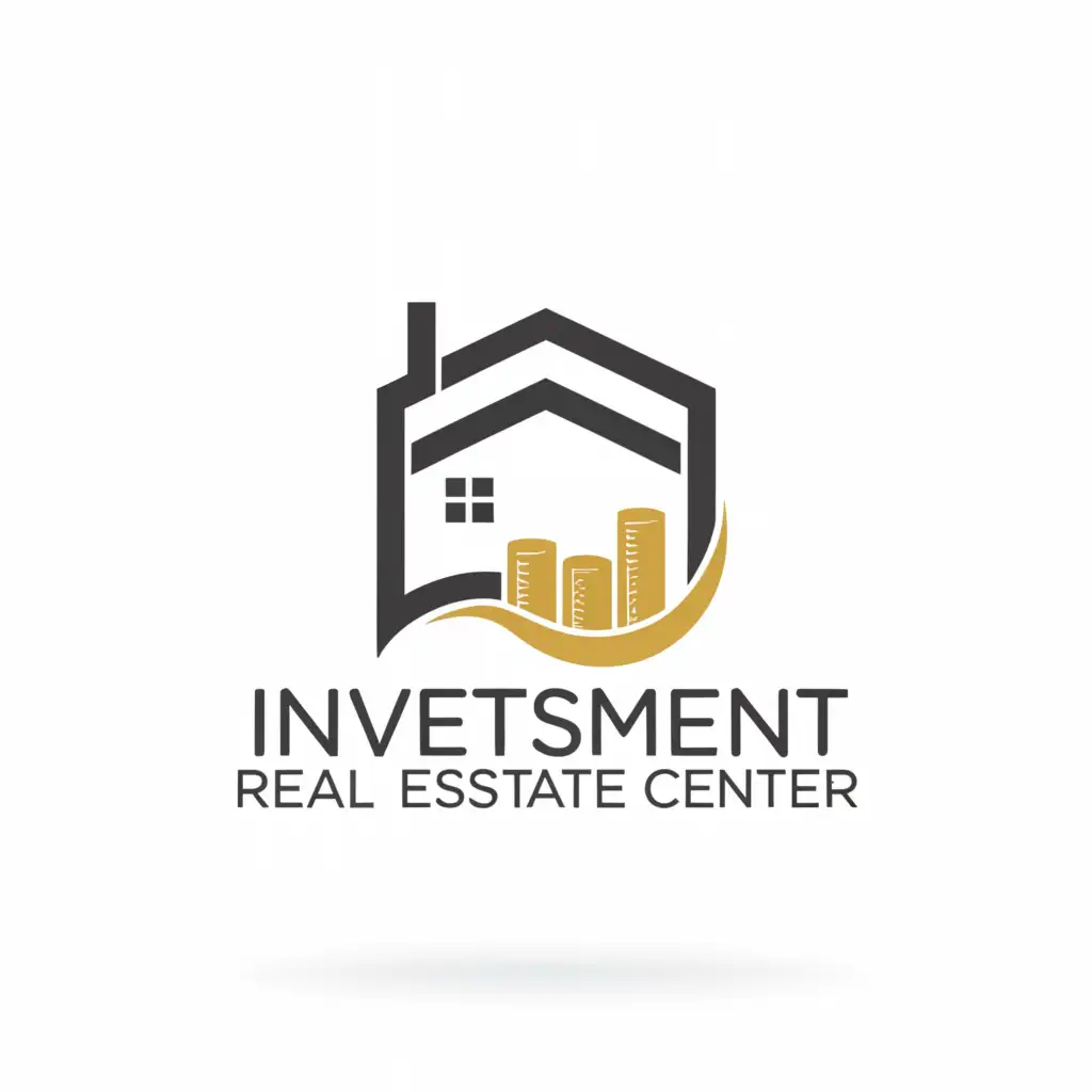 a logo design,with the text 'Investment real estate center', main symbol:Real estate house home money choice of each on a white background,Moderate,be used in Real Estate industry,clear background