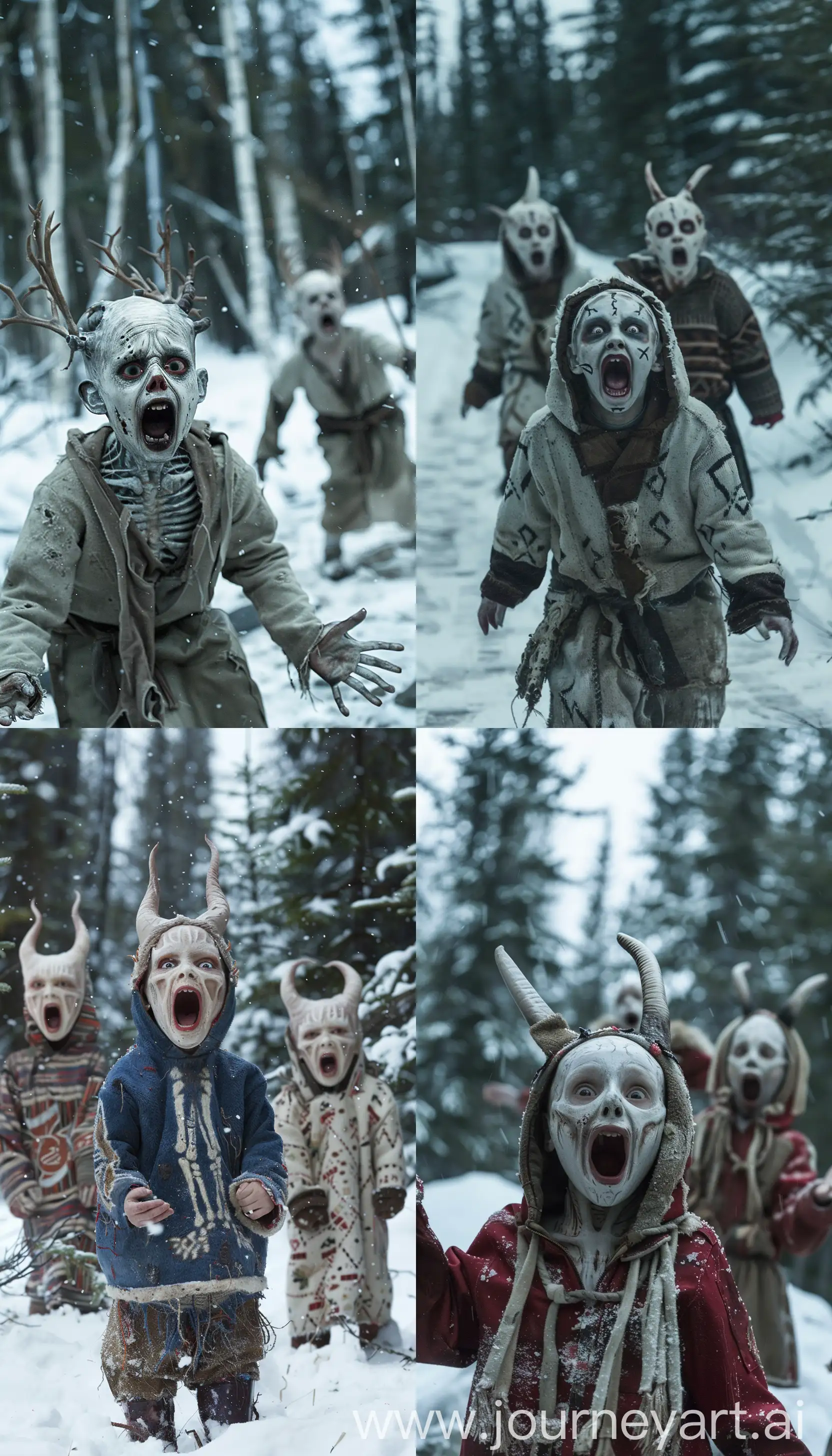 Terrifying-Deformed-Children-Screaming-in-Snowy-Alaskan-Forest