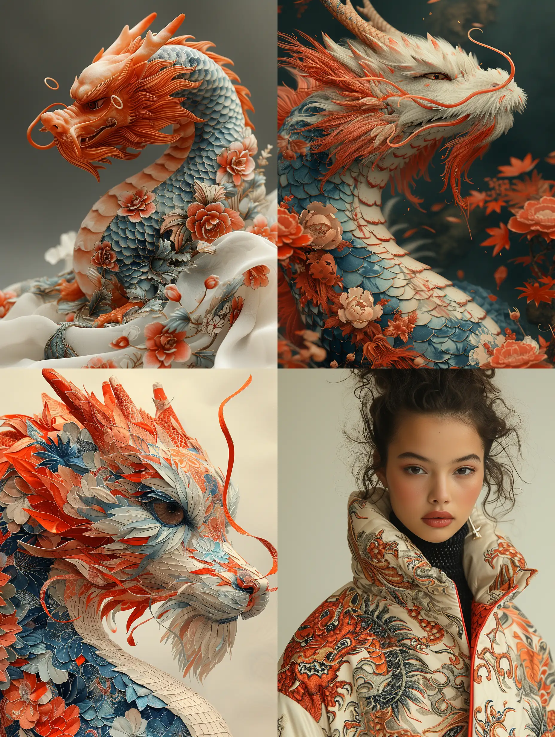 cute Indonesianese dragon print on clothes , by cartier, by Cristobal Balenciaga art , by Giorgio Armani art --ar 3:4 --s 999 --style raw --v 6.0