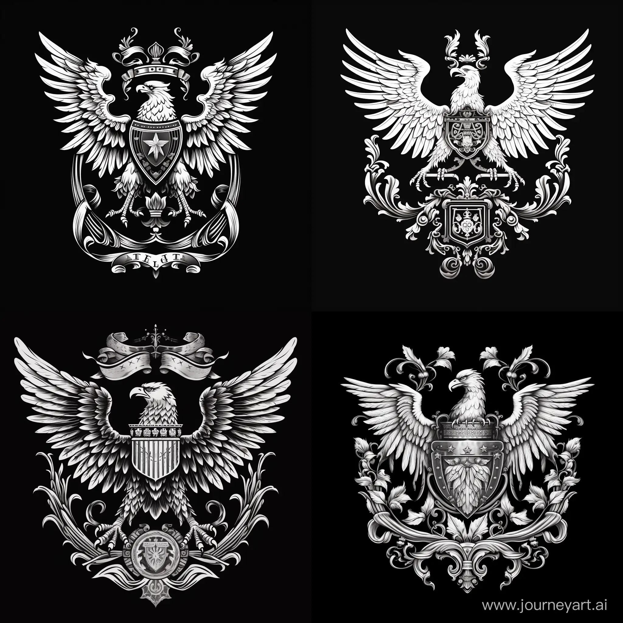 Minimalistic-Black-and-White-Coat-of-Arms-with-DoubleHeaded-Eagle-and-Centered-Land
