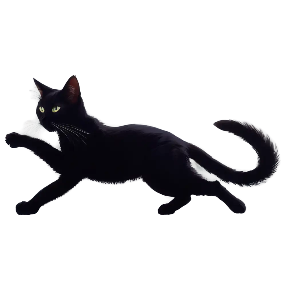 Mystical-Feline-Fun-Playing-Black-Cat-PNG-Image