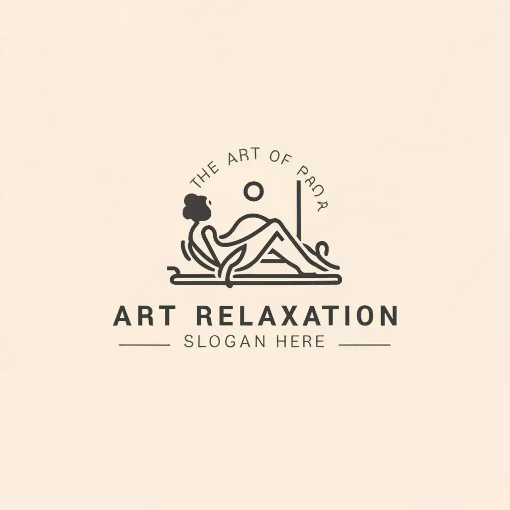 a logo design,with the text "The Art of Relaxation", main symbol:women relaxing,Moderate,be used in Beauty Spa industry,clear background