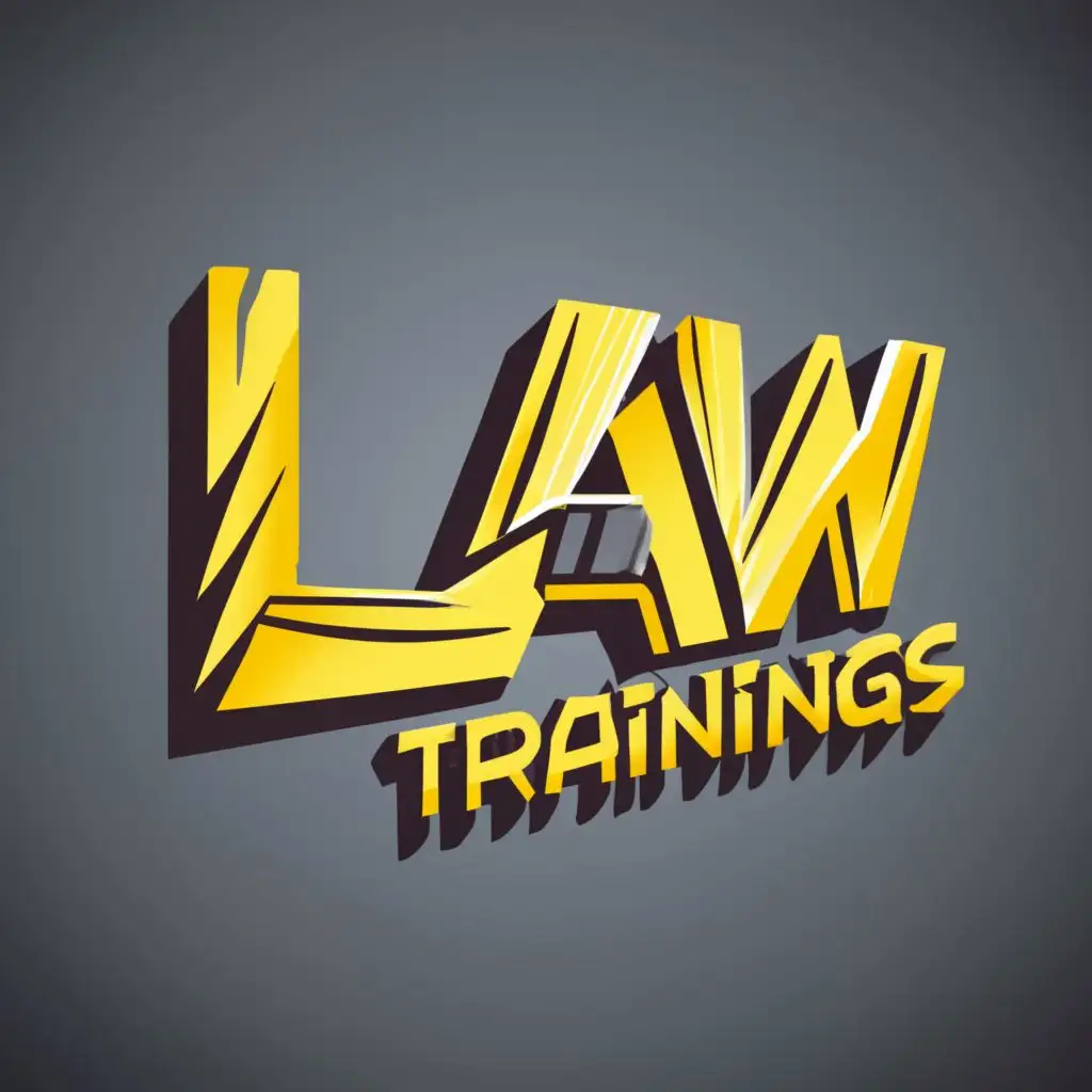 LOGO-Design-for-Laws-Trainings-Bold-Black-Yellow-Gaming-Theme-with-Innovative-Shapes