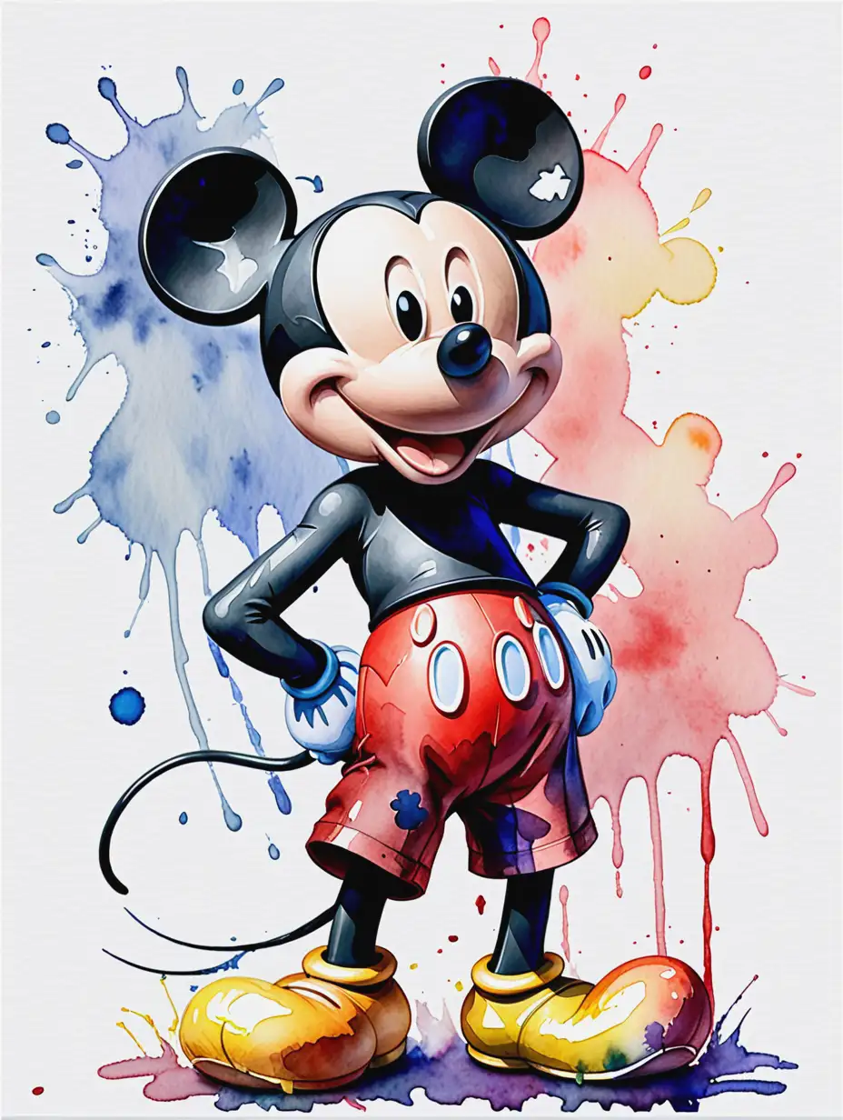 Watercolor Mickey Mouse