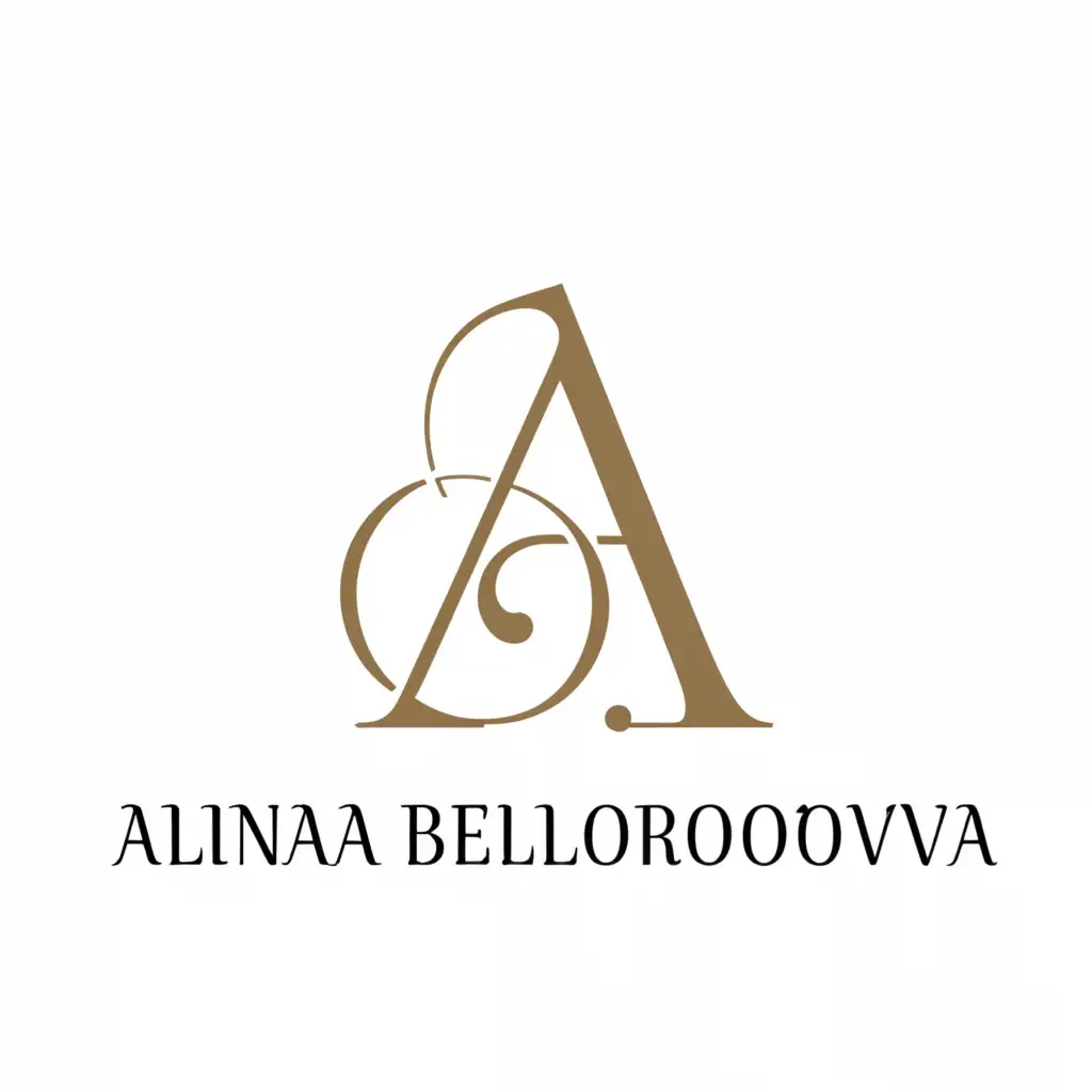 a logo design,with the text "ALINA BELOBORODOVA", main symbol:Alina Beloborodova,Минималистичный,be used in Образование industry,clear background