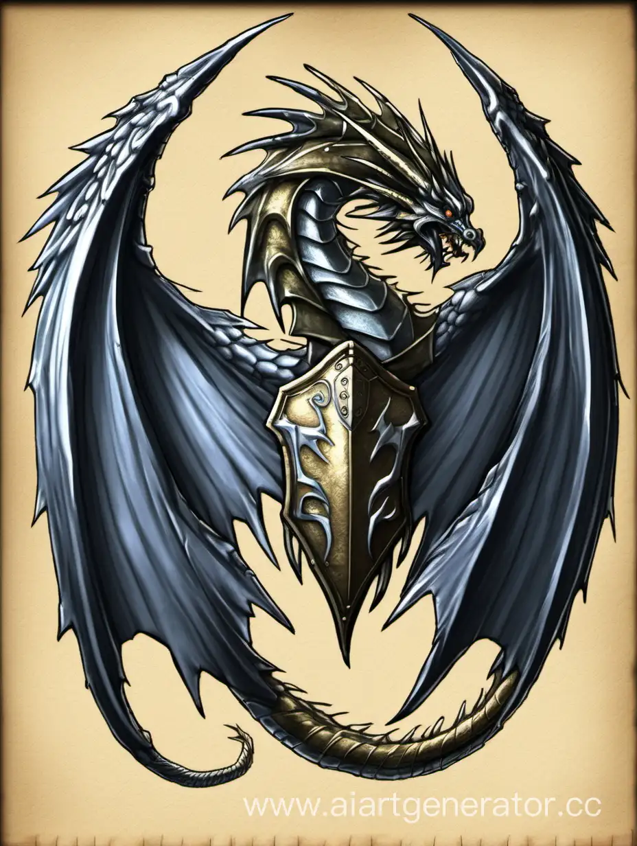 Majestic-Shield-Dragon-with-Outstretched-Wings-AI-Art