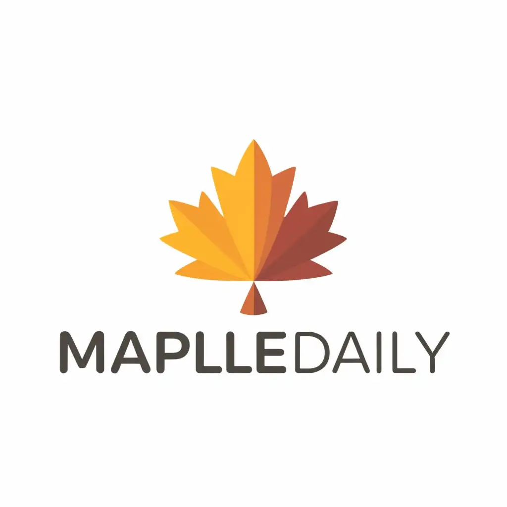 a logo design,with the text 'Maple daily', main symbol:News,Moderate,be used in Education industry,clear background